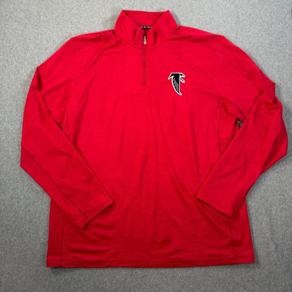 Atlanta Falcons Tommy Bahama IslandZone Quarter Zip Pullover Top Men's Large Red